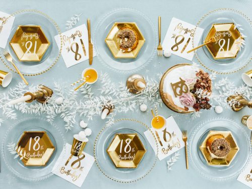 Szalvéta 18. születésnapra, fehér, 33x33cm (1 db / 20 db)