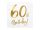 Szalvéta 60. születésnapra, fehér, 33x33 cm (1 db / 20 db)