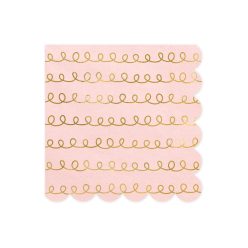   Szalvéták Tracing Patterns, világos púder rózsaszín, 32x32cm (1 db / 20 db.)