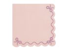 Fodros szalvéták, 33x33 cm, világos rózsaszín (1 db / 12 db)