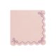 Fodros szalvéták, 33x33 cm, világos rózsaszín (1 db / 12 db)