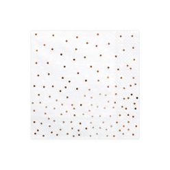 Pöttyös szalvéták, fehér, 33x33cm (1 db / 20 db)