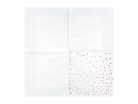 Pöttyös szalvéták, fehér, 33x33cm (1 db / 20 db)
