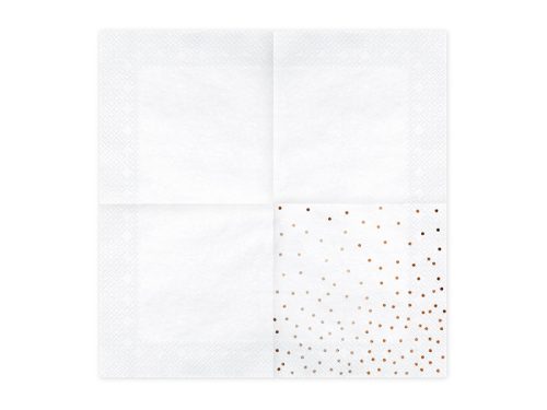 Pöttyös szalvéták, fehér, 33x33cm (1 db / 20 db)