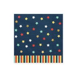 Szalvéták Stars, 33x33 cm, sötétkék (1 db / 12 db.)