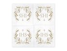Napkins IHS, 33x33 cm, gold (1 pkt / 12 pc.)
