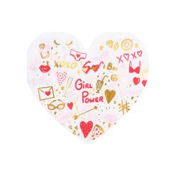 Szíves szalvéta, mix, 16x15cm (1 db / 20 db.)