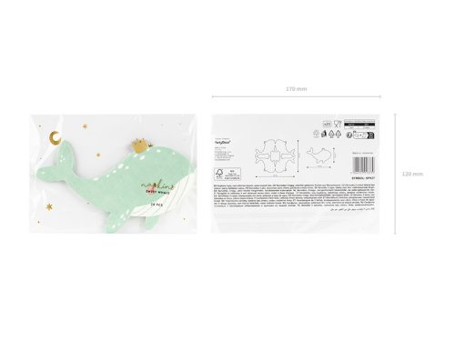 Szalvéták Bálna, mix, 16x10 (1 db / 20 db.)