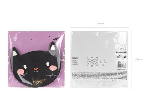 Macskaszalvéták, 15x13 cm, mix (1 db / 20 db)