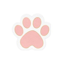 Napkins - Kitty Paws, mix, 15,5 x 14,5 cm (1 pkt / 12 pc.)