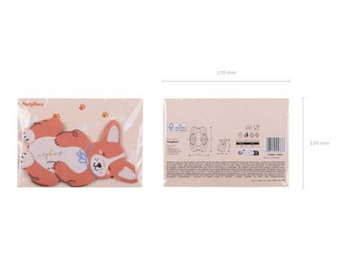 Corgi szalvéták, 11x15 cm, mix (1 db / 12 db)