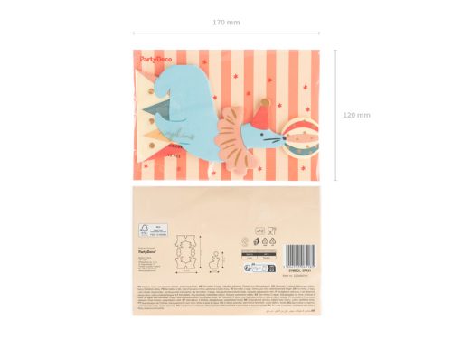 Szalvéták Seal, 11 x 17 cm, mix (1 pkt / 12 db.)