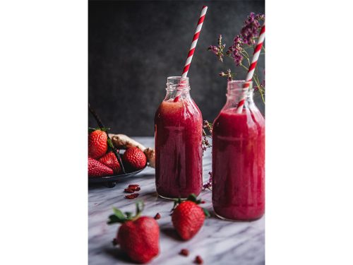 Papírszívószálak, piros, 19,5 cm (1 db / 10 db)