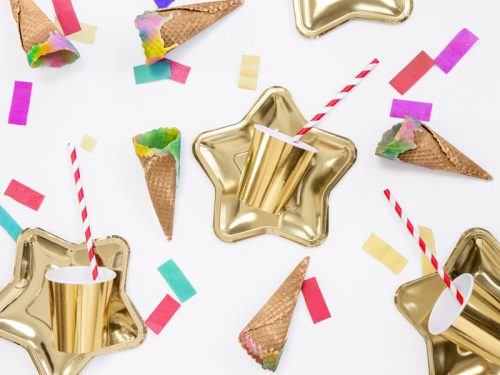 Papírszívószálak, piros, 19,5 cm (1 db / 10 db)