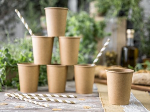 Papírszívószálak, arany, 19,5 cm (1 pkt / 10 db.)