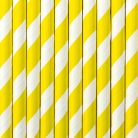 Paper Straws, yellow, 19.5cm (1 pkt / 10 pc.)