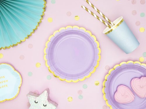 Papírszívószálak, arany, 19,5 cm (1 pkt / 10 db.)