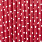 Papírszívószálak, piros, 19,5 cm (1 db / 10 db)