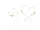 Rattan hearts with posies, cream (1 pkt / 2 pc.)