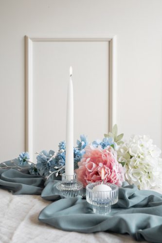 Üveg gyertyatartó 2 az 1-ben éllel, 6,5x5,5 cm (1 db / 4 db)