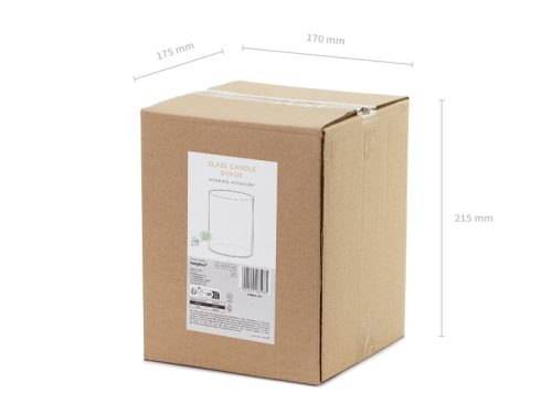 Üvegcső gyertyákhoz, 13x17cm