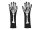 Glow in the Dark Gloves, fekete, S/M méret
