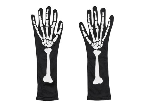 Glow in the Dark Gloves, fekete, S/M méret