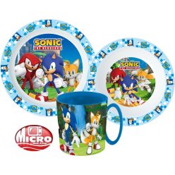   Sonic, a sündisznó étkészlet, micro műanyag szett bögrével 350 ml