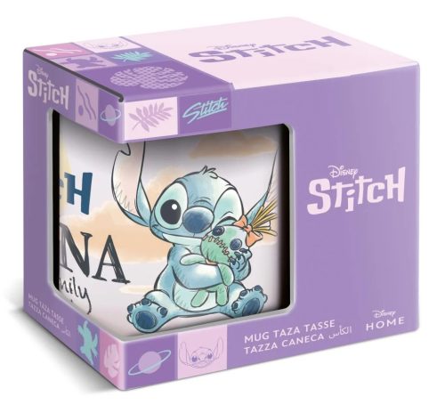 Disney Lilo és Stitch, A csillagkutya Family porcelán bögre 325 ml (11 oz) Díszdobozban