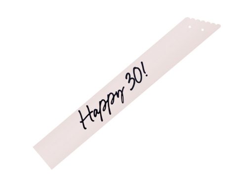 Happy 30 Sash, krém, 76 cm