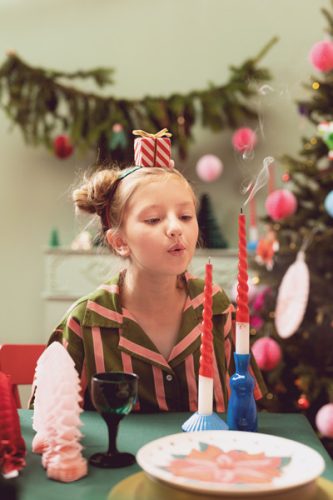 Kúpos gyertyák Mikulás, 25 cm, mix (1 pkt / 2 db.)