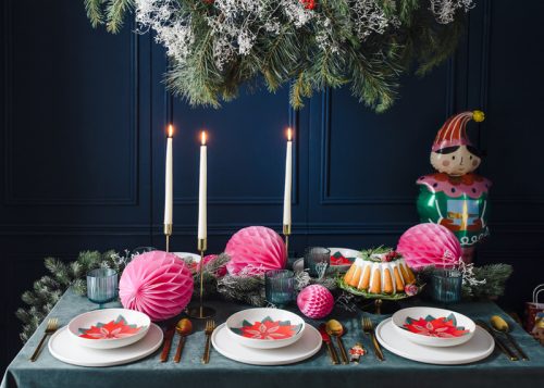 Gyertyatartó, arany, 22cm