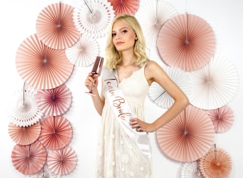 Vállszalag Team bride, fehér, 75 cm