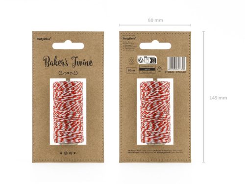 Baker's Twine, piros, 50 m (1 db / 50 lm)