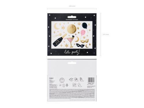 Ideiglenes tetoválás Szilveszter, mix (1 pkt / 10 db.)