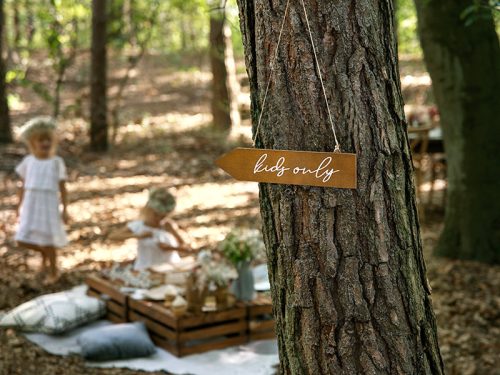 Fa útjelző tábla csak gyerekeknek, 36x7,5 cm