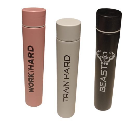 Acél termosz rózsaszín - work hard