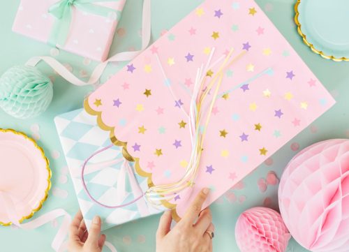 Ajándékzacskók Stars, mix, 26x32x13cm