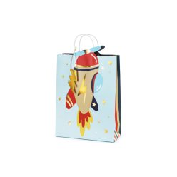 Gift bag Airplane, 10x35.5x24 cm, mix