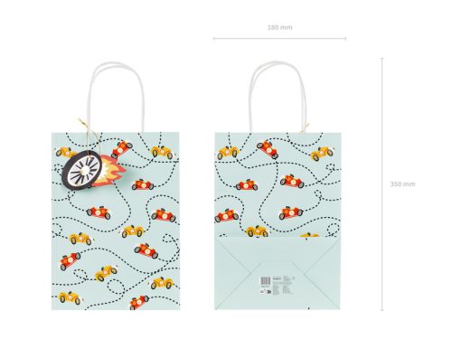 Gift bag Cars, 10.5x18x25  cm, mix