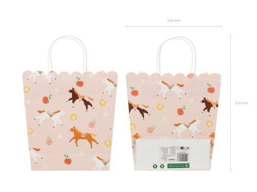 Ajándéktáska Lovak, 23x22x8,5 cm, mix