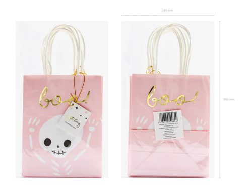 Ajándéktáska Boo, rózsaszín, 14x18x8cm