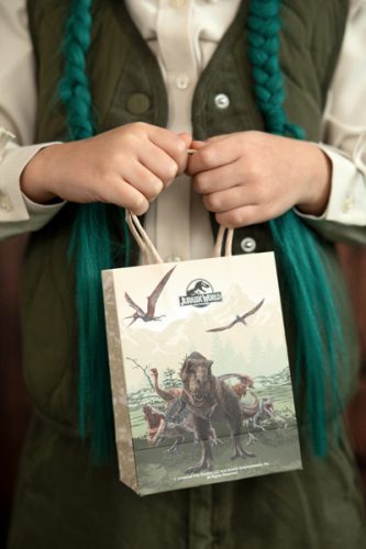 Jurassic World papír ajándéktasak, 12x15,5x6 cm, 6 db-os készlet