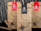 Csemegezsákok Pirates Part, kraft, 8x18x6cm (1 db / 6 db)