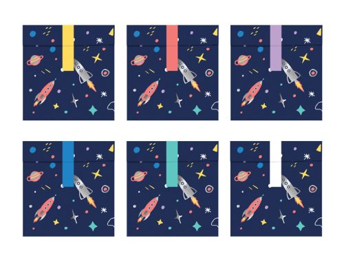Treat bags Space, 13x14cm (1 db / 6 db.)