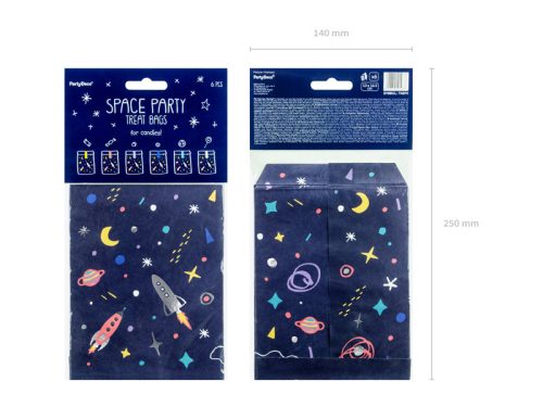 Treat bags Space, 13x14cm (1 db / 6 db.)