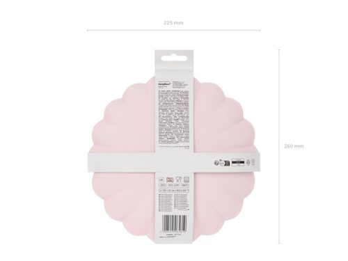 Műanyag tányérok Fodor, 22 x 22 cm, rózsaszín (1 db / 4 db)