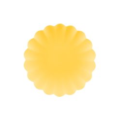   Műanyag tányérok Fodor, 22 x 22 cm, sárga (1 pkt / 4 db.)