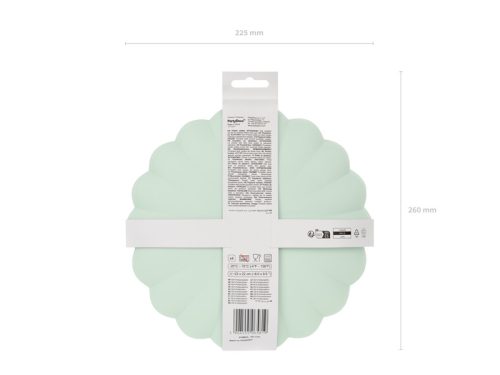 Műanyag tányérok Fodor, 22 x 22 cm, zsálya (1 pkt / 4 db.)