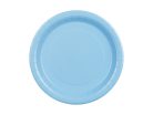 Világoskék papírtányérok, 23 cm átmérő, 6 darabos csomag